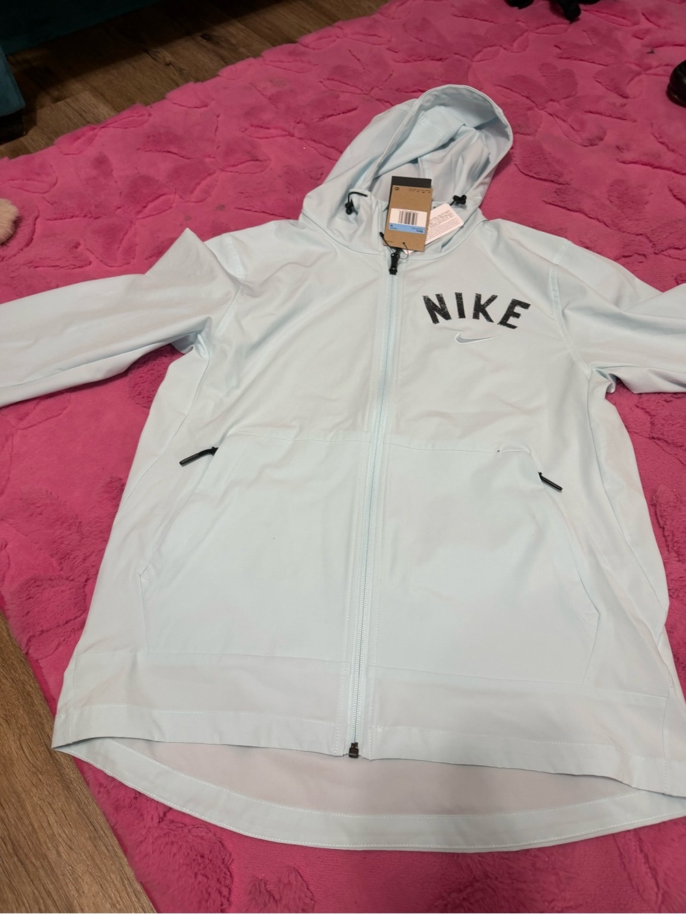 Nike Women's Pale Blue Hooded Utility Jacket